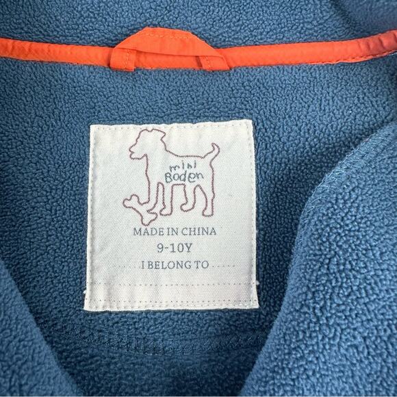 MINI BODEN  Quarterzip Fleece Sweater Kids Size 9/10 - Picture 10 of 14